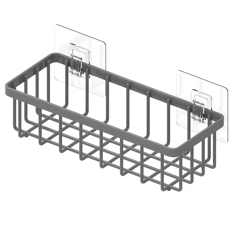 Organisateur d'évier de cuisine sans perçage, facile à installer, support de rangement polyvalent pour éponges, brosses et torchons 8