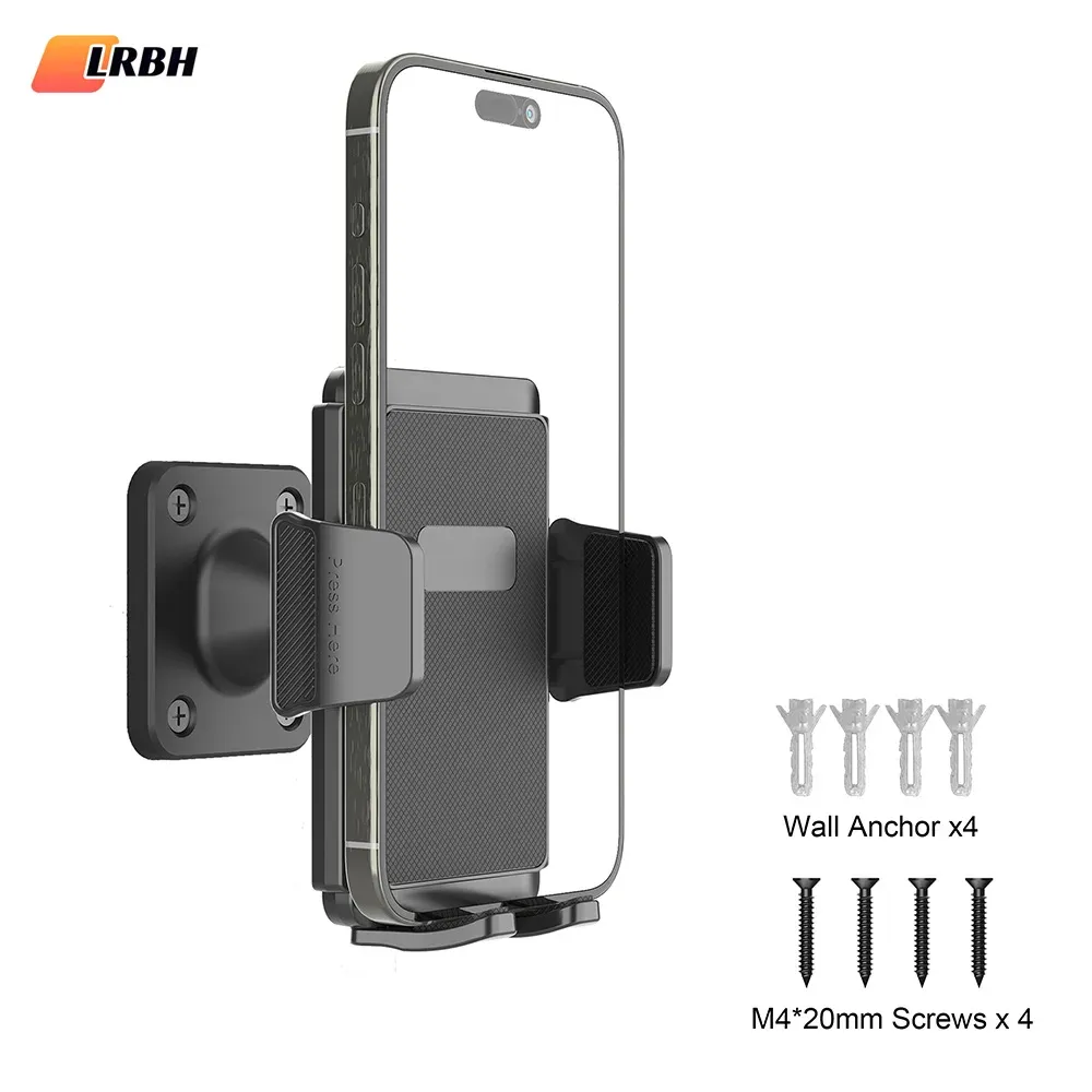 Support de téléphone mural pour camion, voiture, bateau, mur ou bureau, compatible avec tous les smartphones de 3,5 à 7,5 pouces, rotation libre à 360°