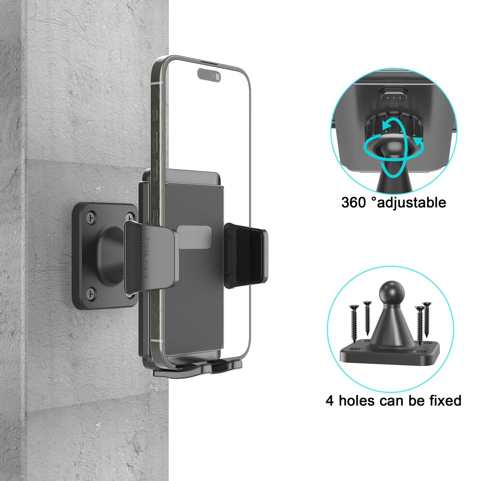 Support de téléphone installé dans un véhicule