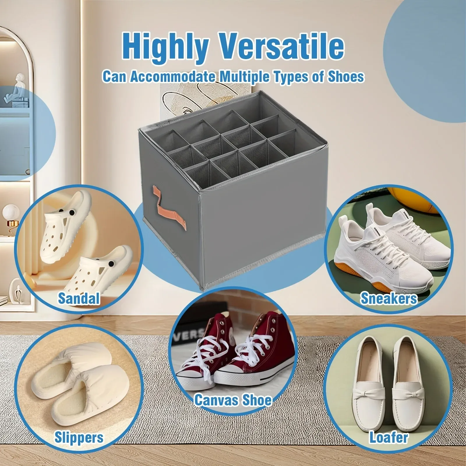 Organisateur de chaussures dans un dressing