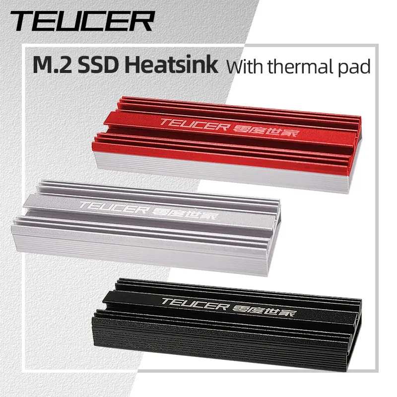 Dissipateur thermique en aluminium pour SSD M.2 NVMe 2280, avec pad thermique, épaisseur 9 mm, compatible PS5
