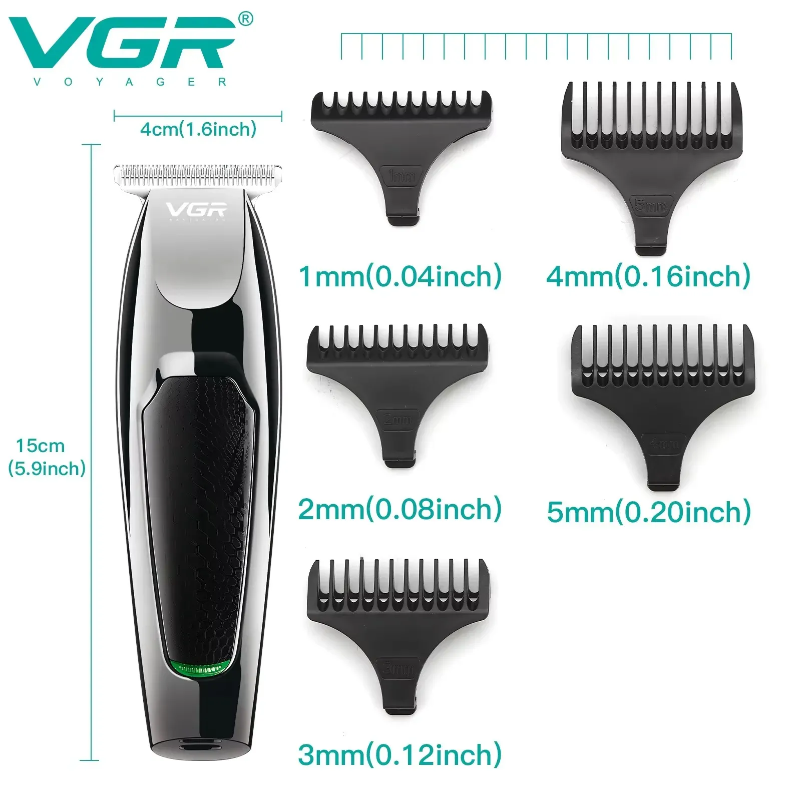 Tondeuse à cheveux professionnelle pour hommes, rechargeable, coupe de précision 4