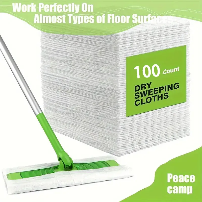 Lingettes électrostatiques jetables en microfibre pour vadrouille plate pivotante, lot de 30 ou 100 pièces - Image 1