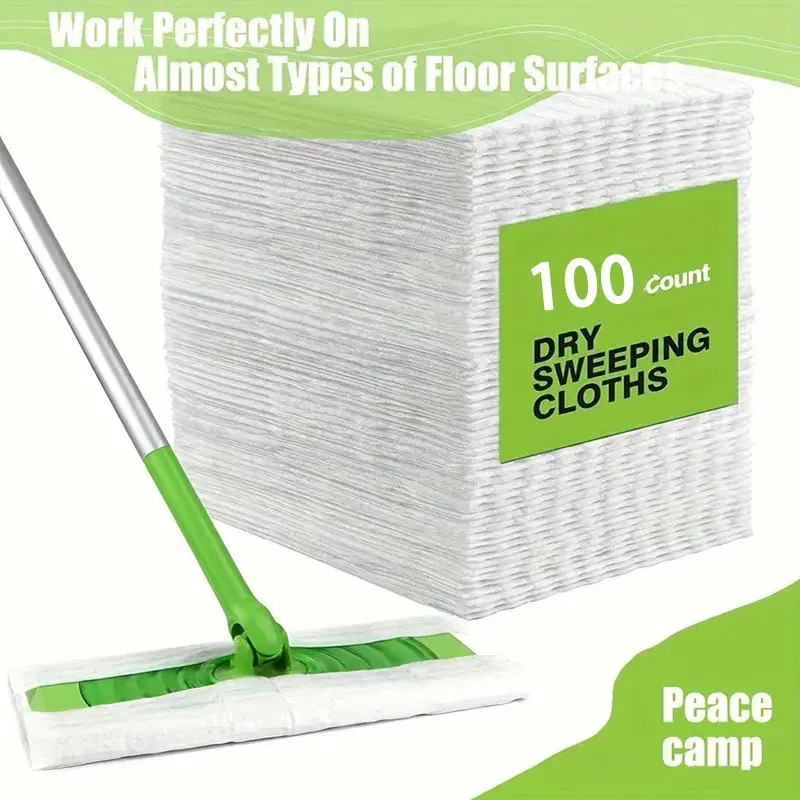 Lingettes électrostatiques jetables en microfibre pour vadrouille plate pivotante, lot de 30 ou 100 pièces 8