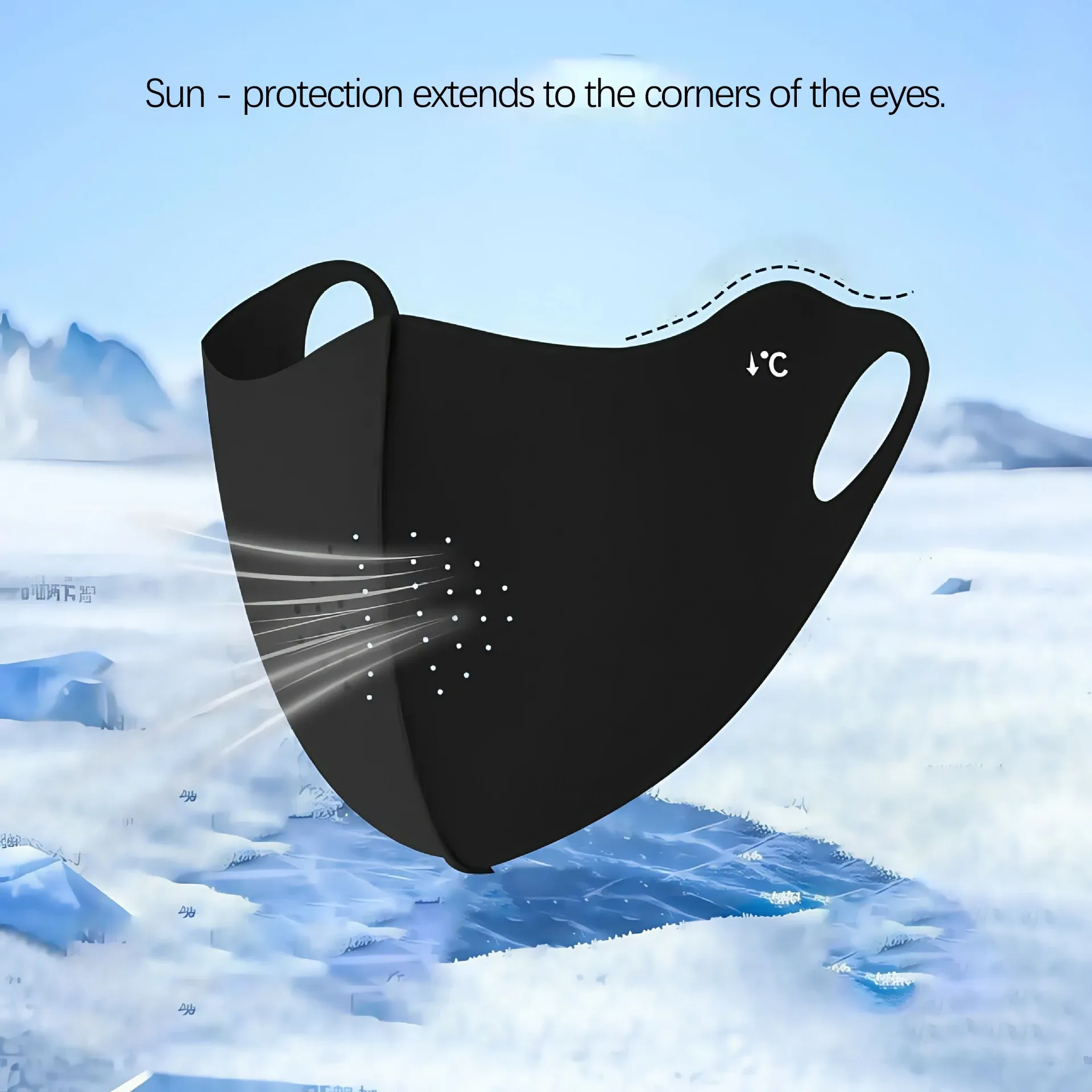 Masque Rafraîchissant en Soie Glacée pour Femme et Homme – Protection Solaire Légère, Lavable et Respirante 4