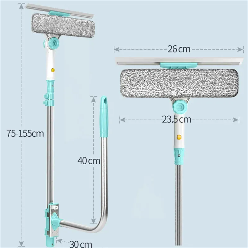 Eworld – Brosse télescopique pour le nettoyage des vitres, compatible Hobot 6