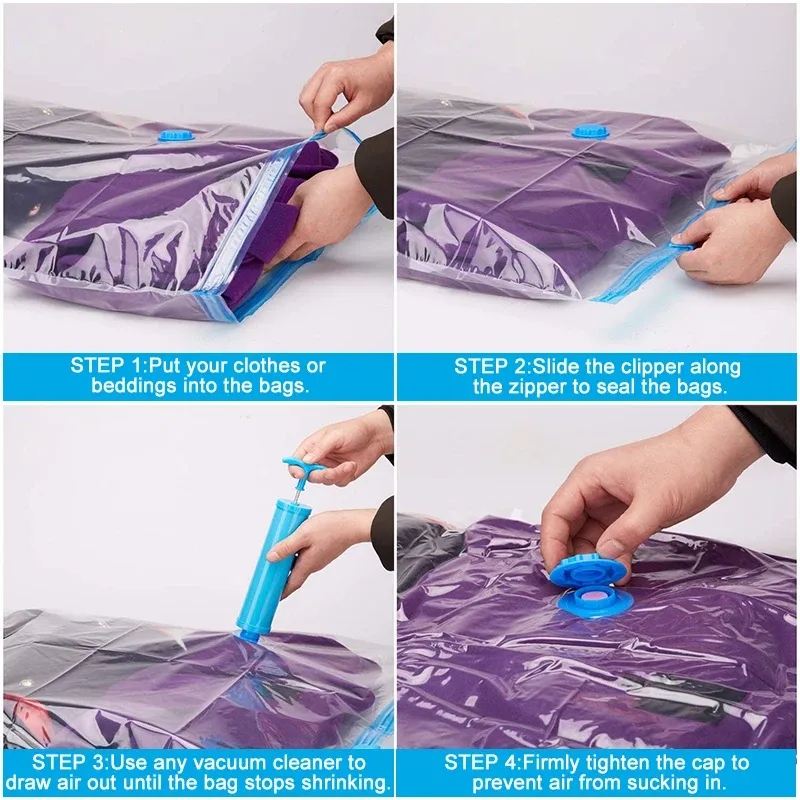 Sacs de rangement sous vide conception gain de place