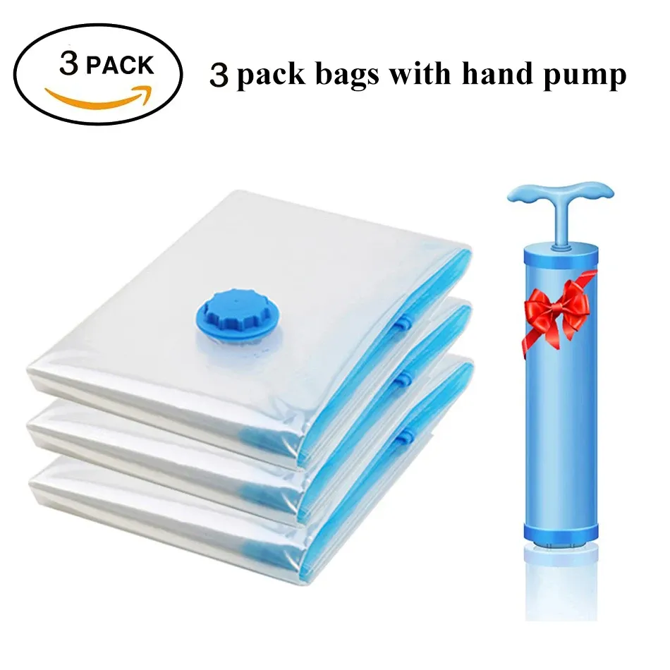 Sacs de rangement sous vide pour voyage, sacs de compression pour garde-robe et camping 12
