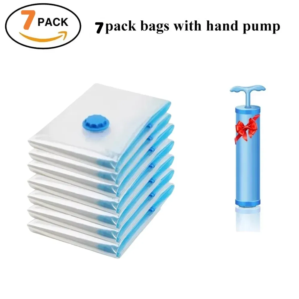 Sacs de rangement sous vide pour voyage, sacs de compression pour garde-robe et camping 9