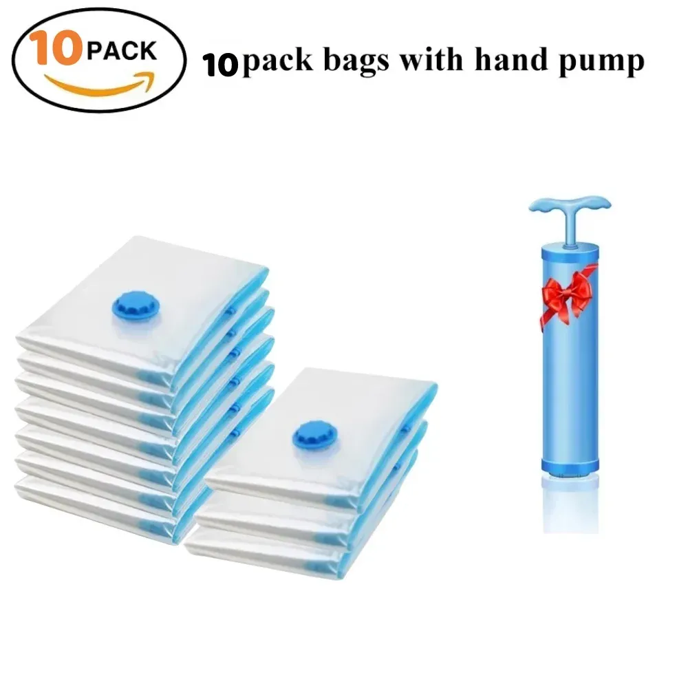 Sacs de rangement sous vide pour voyage, sacs de compression pour garde-robe et camping 7