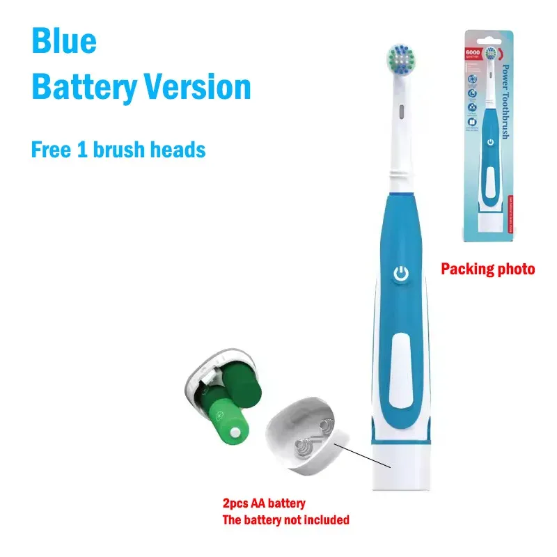 Brosse à dents électrique à têtes vibrantes et rotatives, poils souples, soin des gencives et blanchiment des dents, rechargeable, pour adultes 9