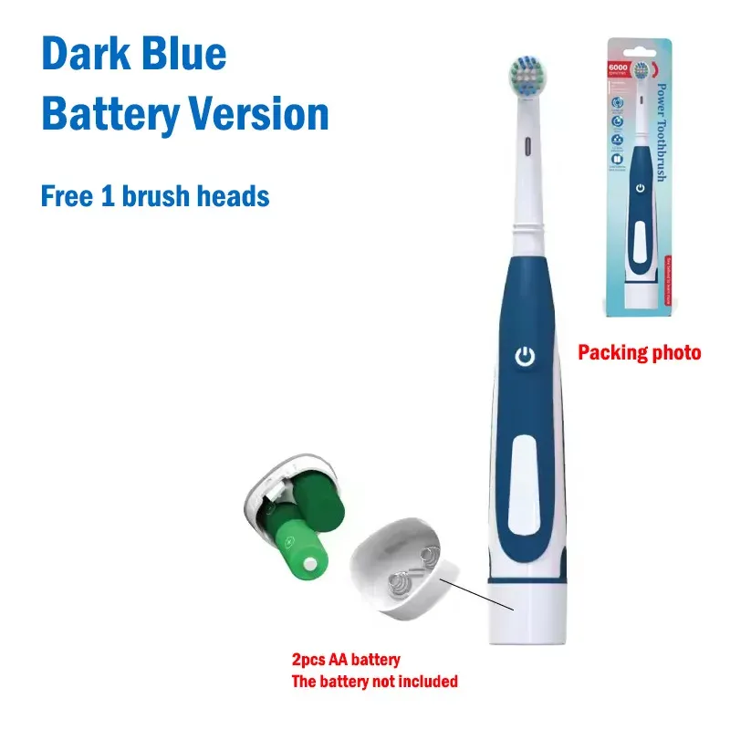 Brosse à dents électrique à têtes vibrantes et rotatives, poils souples, soin des gencives et blanchiment des dents, rechargeable, pour adultes 10