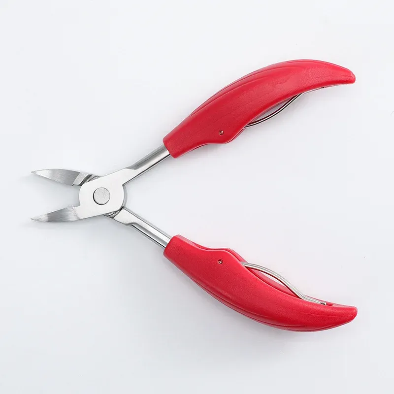 Coupe-ongles pour orteils professionnel en acier inoxydable, lame incurvée et tranchante, pour pédicure et soins du paronychium, grandes pinces 9