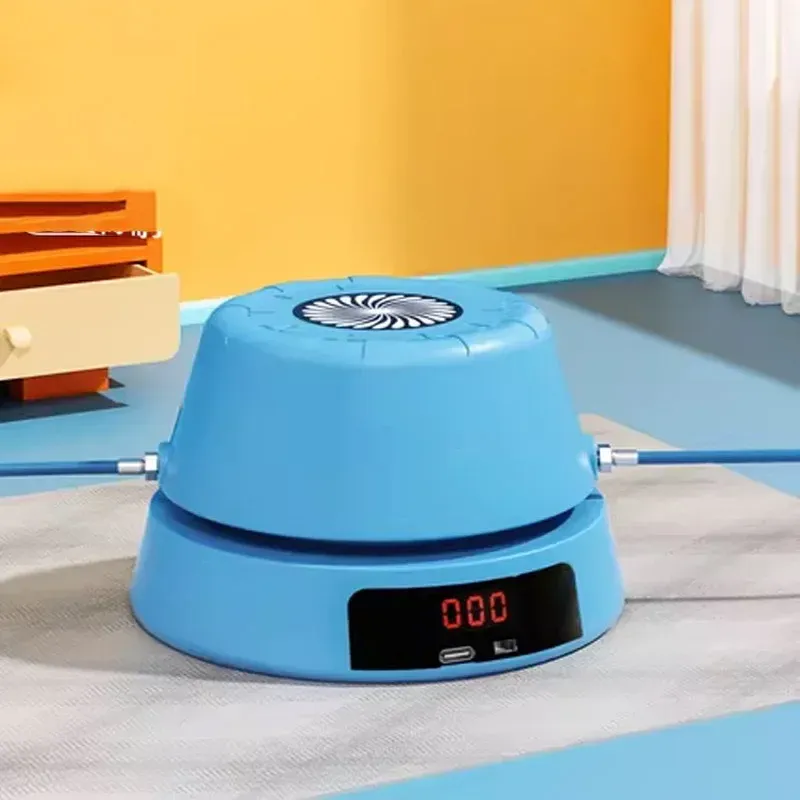 Corde à sauter électrique automatique avec télécommande et compteur numérique, jouet d'exercice intérieur et extérieur pour enfants 3