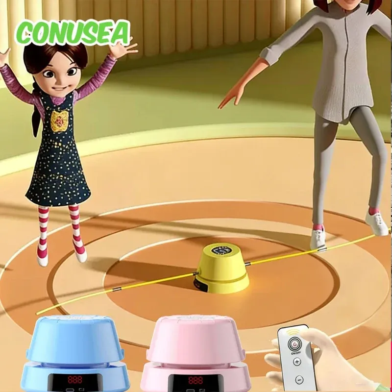 Corde à sauter électrique automatique avec télécommande et compteur numérique, jouet d'exercice intérieur et extérieur pour enfants