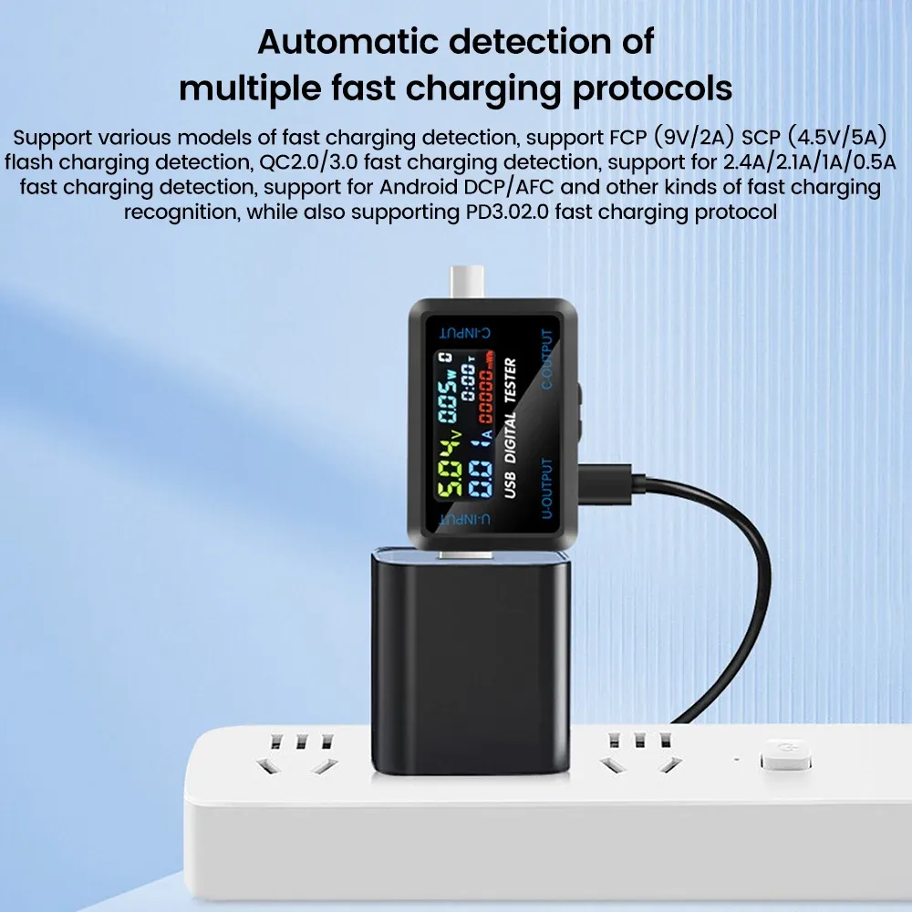 Testeur de charge rapide 10 en 1 connectique