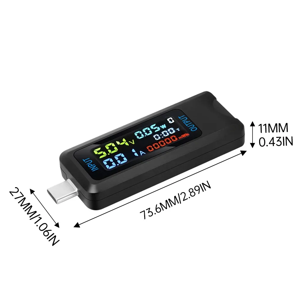 Testeur USB 10 en 1 4,5 à 36 V / 0 à 8 A, voltmètre et ampèremètre 7