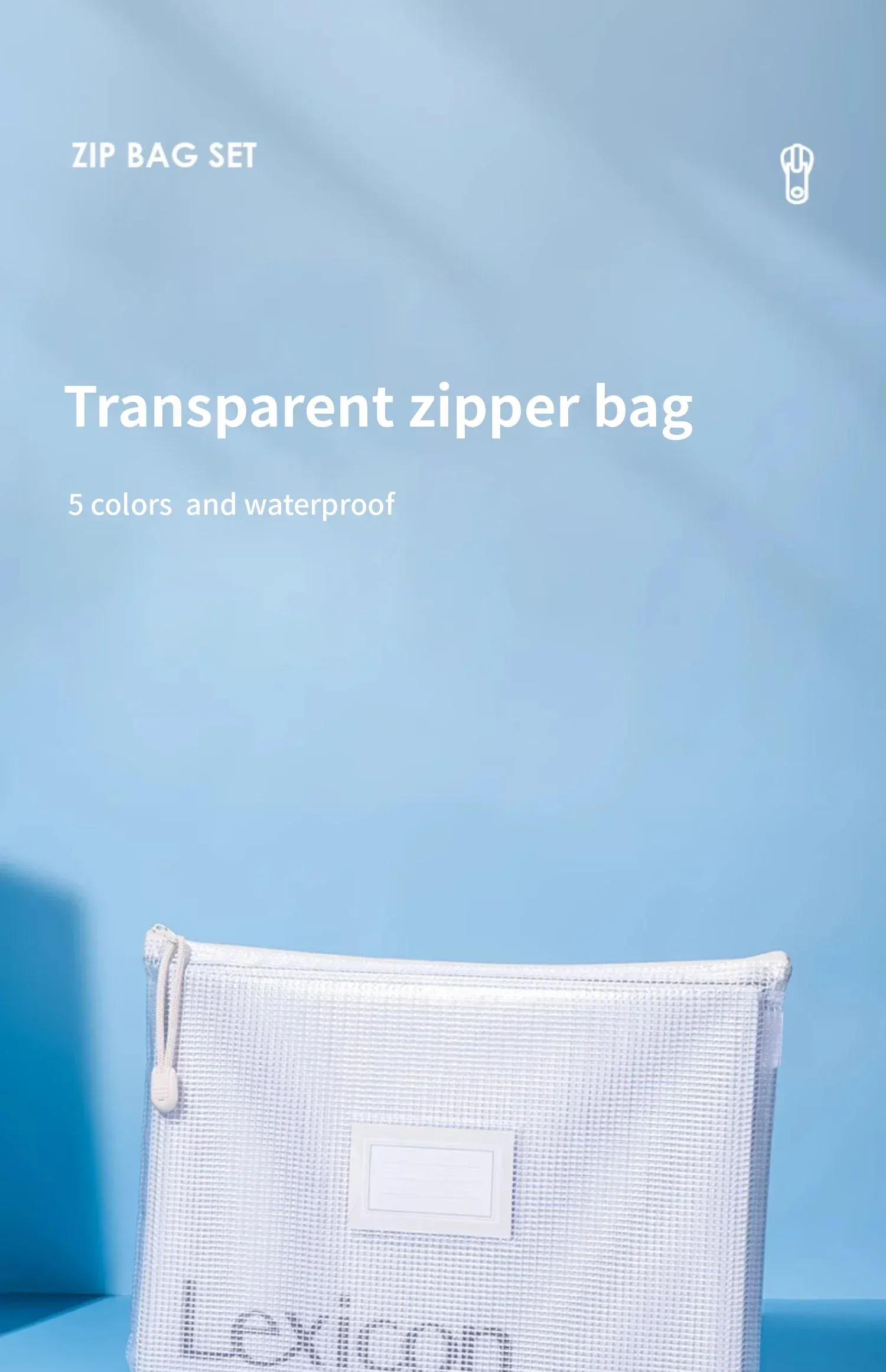 Pochette transparente utilisée pour ranger des documents au bureau