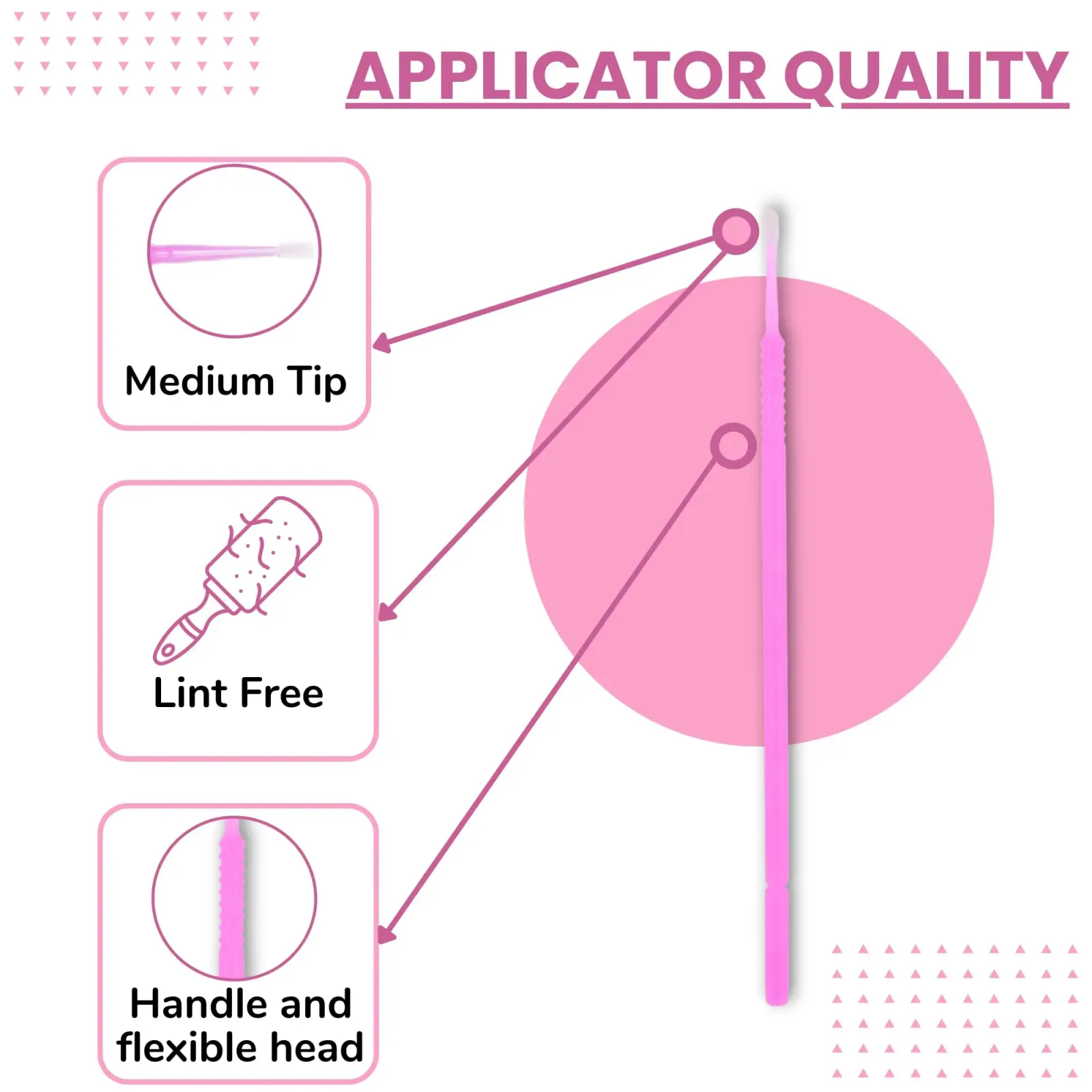 Détail des micro-brosses pour extensions de cils