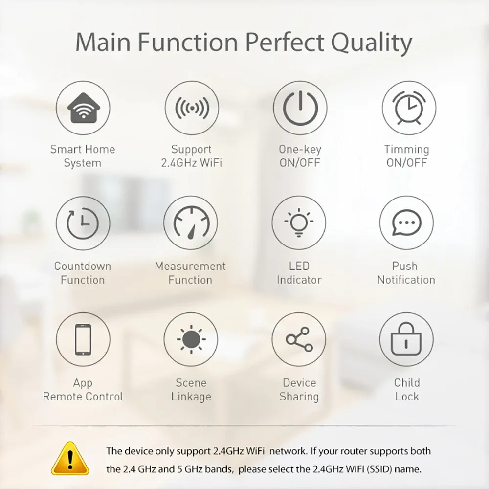 Prise intelligente Wifi, détail du design