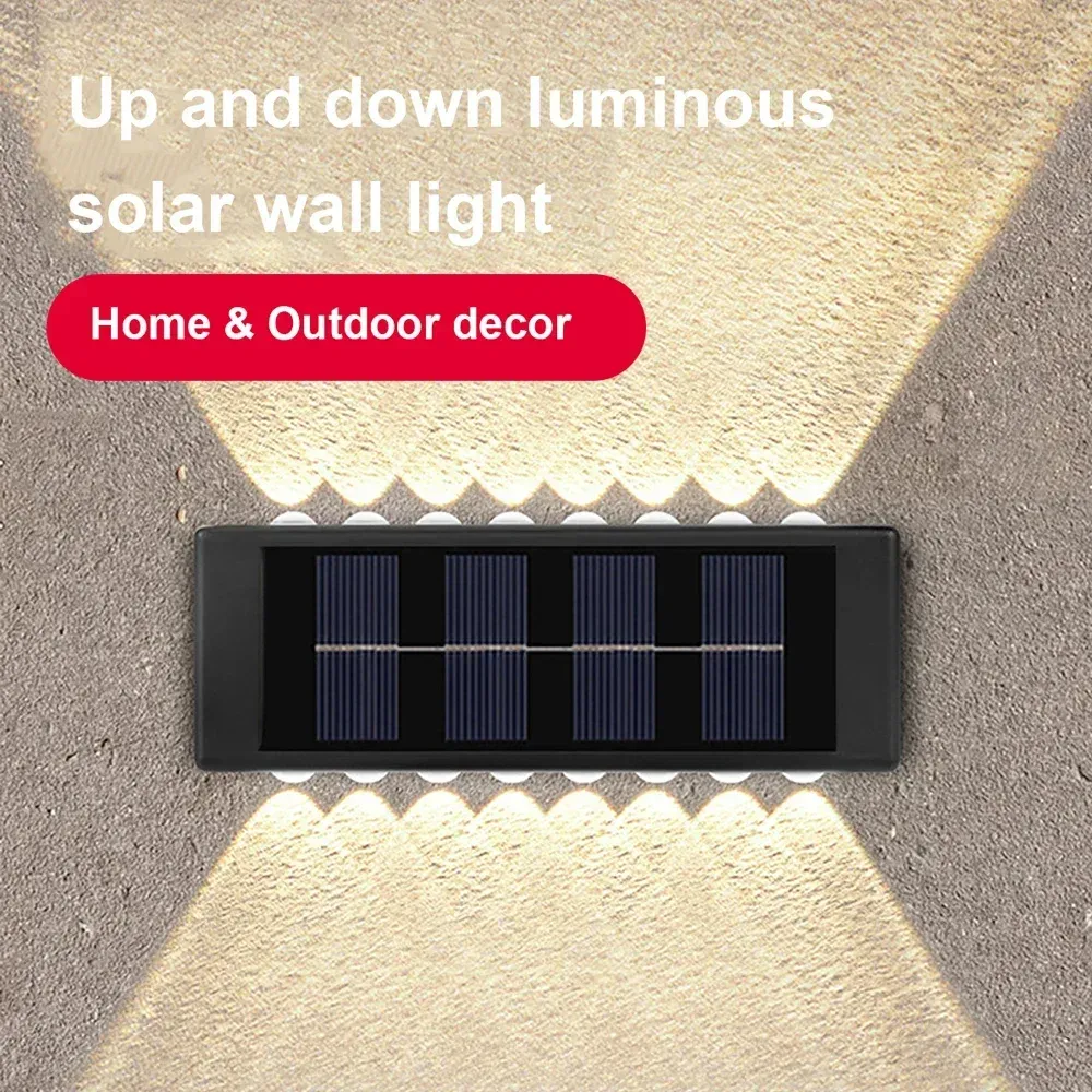 Détail du design de l'applique murale solaire
