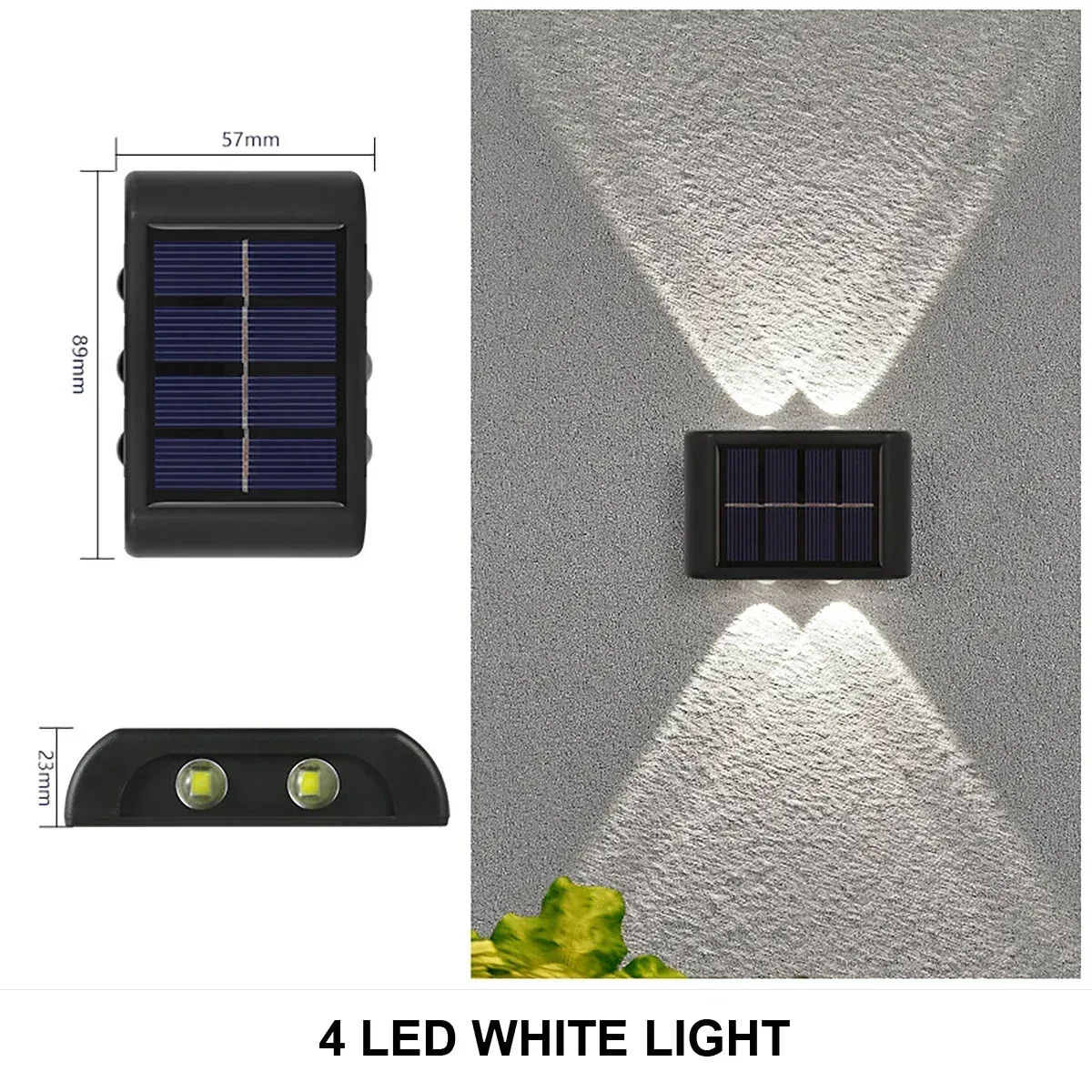 Applique murale solaire d'extérieur étanche, éclairage haut et bas pour maison, jardin et cour 11