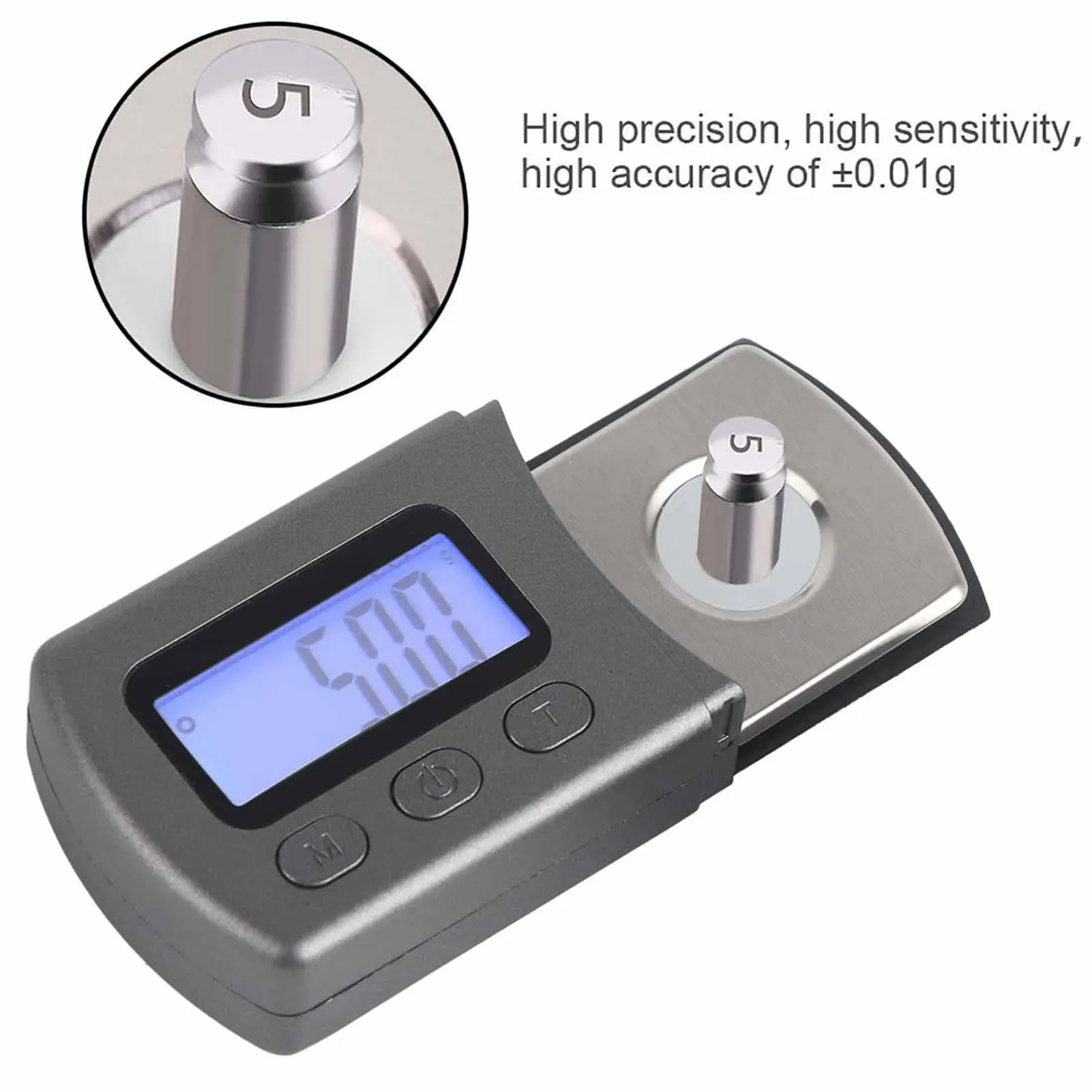 Jauge de pression de stylet pour platine avec écran LCD numérique rétroéclairé, testeur de pression de stylet pour disque vinyle, fonction d'étalonnage 5 g - Image 1