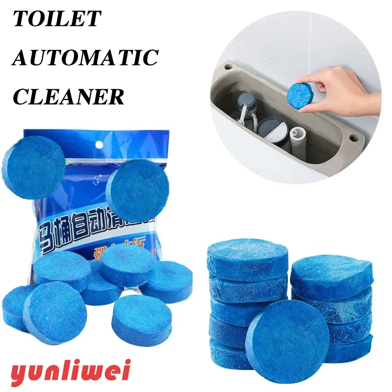 Nettoyant pour cuvette de toilettes auto-nettoyant à bulles bleues, parfum citron-lavande, désodorisant puissant pour salle de bain et WC. - Image 1