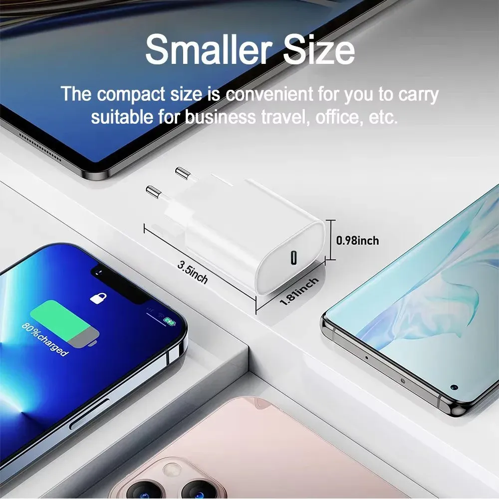Chargeur rapide USB-C 25 W PD – Adaptateur secteur Cube pour iPhone, Samsung, Xiaomi et Huawei 6