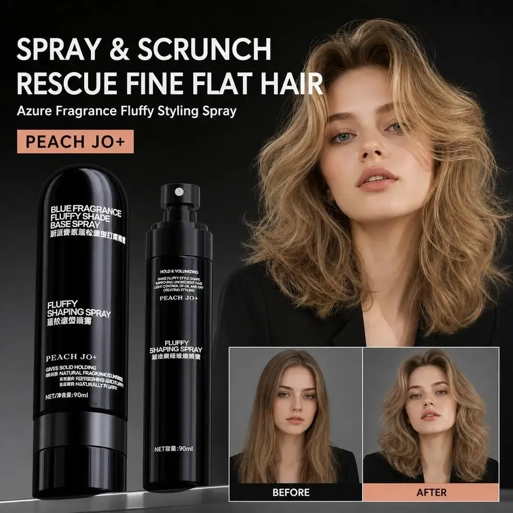 Spray coiffant volumateur 90 ml, parfum Cologne bleu, effet 3D au niveau des racines, base aqueuse, non collant, longue tenue, format voyage 2