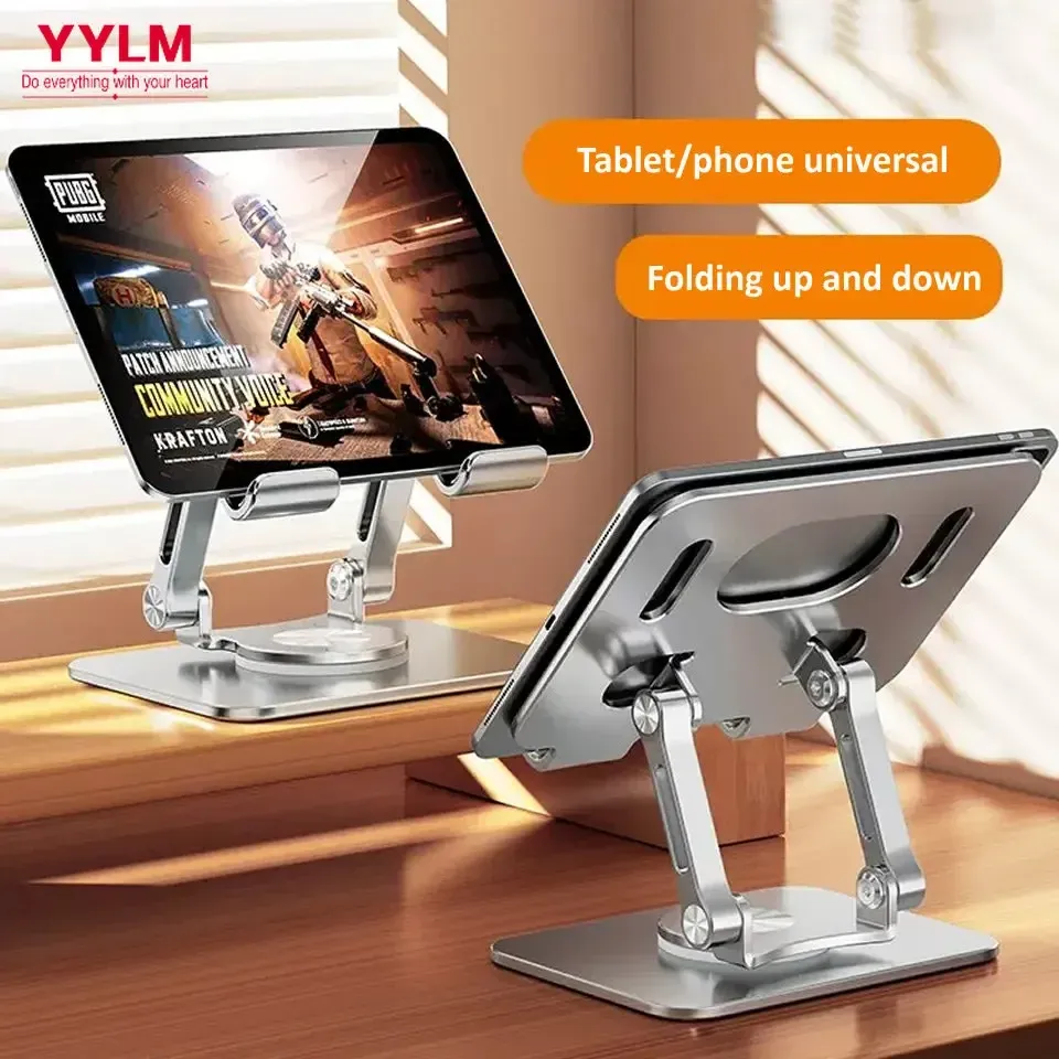 Support de tablette rotatif à 360° en aluminium, pliable et réglable, compatible iPad Pro, Air et Mini