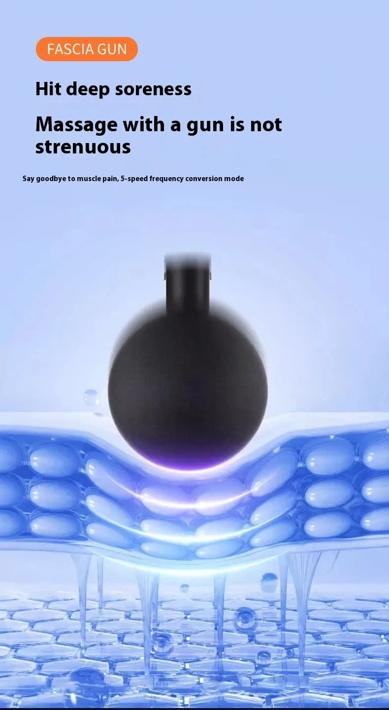 Pistolet de massage en utilisation sur la nuque