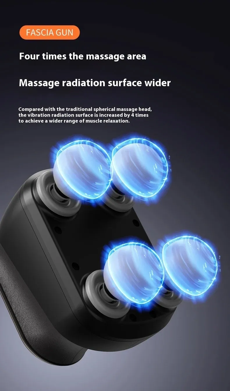 Pistolet de massage en utilisation sur les épaules
