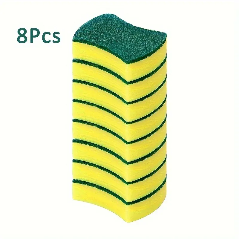 Lot de 8, 16 ou 32 éponges polyvalentes à récurer double face, durables, idéales pour la cuisine et l'entretien domestique 8