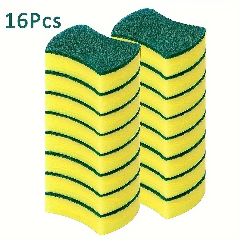 Lot de 8, 16 ou 32 éponges polyvalentes à récurer double face, durables, idéales pour la cuisine et l'entretien domestique 7