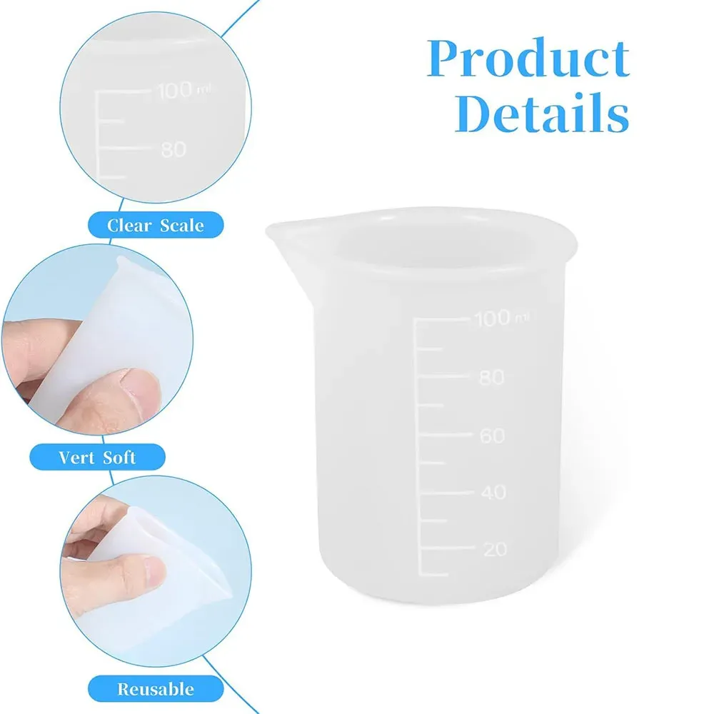 Lot de 2 tasses doseuses en silicone pour lessive, souples et réutilisables 3