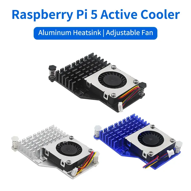 Refroidisseur actif pour Raspberry Pi 5 en aluminium