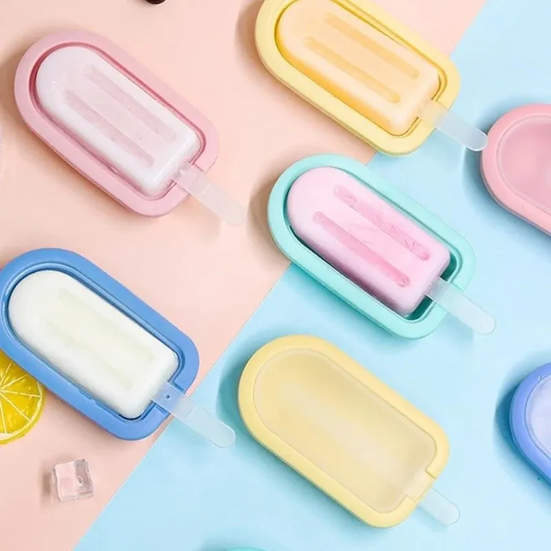 Moules à sucettes glacées en silicone avec bâtonnets