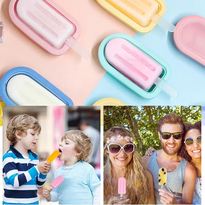 Moules à glace réutilisables en silicone