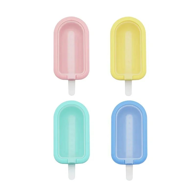 Moules à sucettes glacées en silicone avec bâtons, moules à crème glacée réutilisables, moule à Popsicle, machine à crème glacée DIY, moule à glaçons, ustensile de cuisine 4 pièces 7