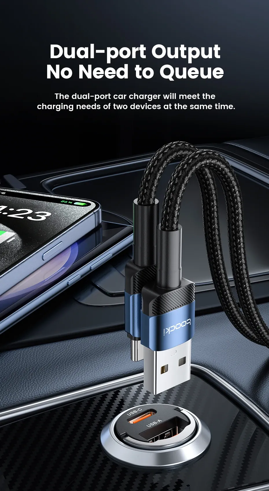 Chargeur de voiture Toocki en situation