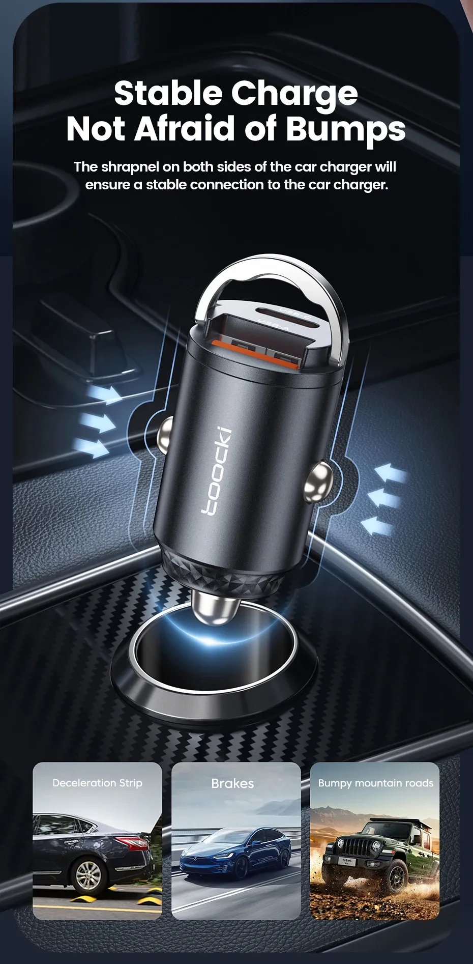 Chargeur de voiture Toocki, ambiance