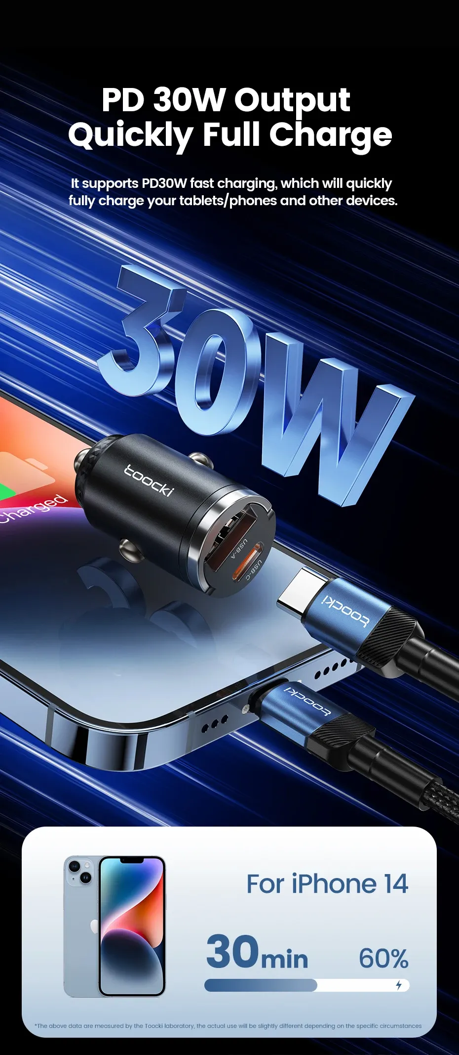 Chargeur de voiture Toocki, utilisation quotidienne