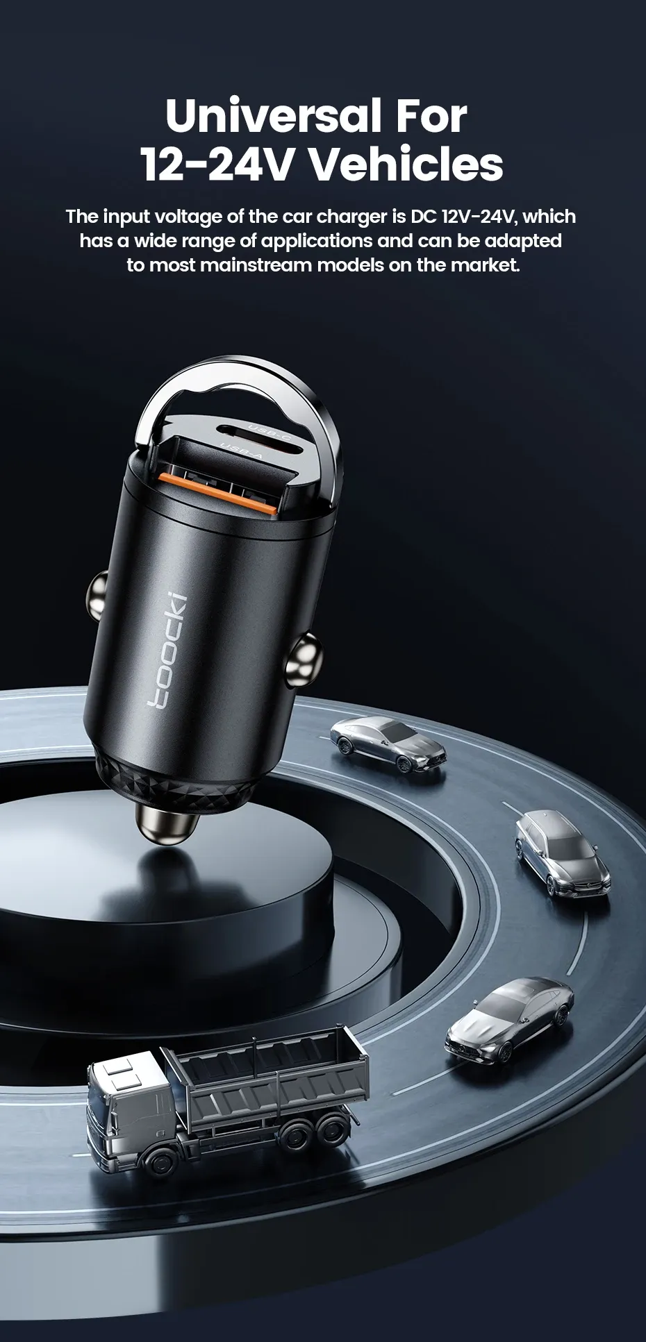 Chargeur de voiture Toocki, usage