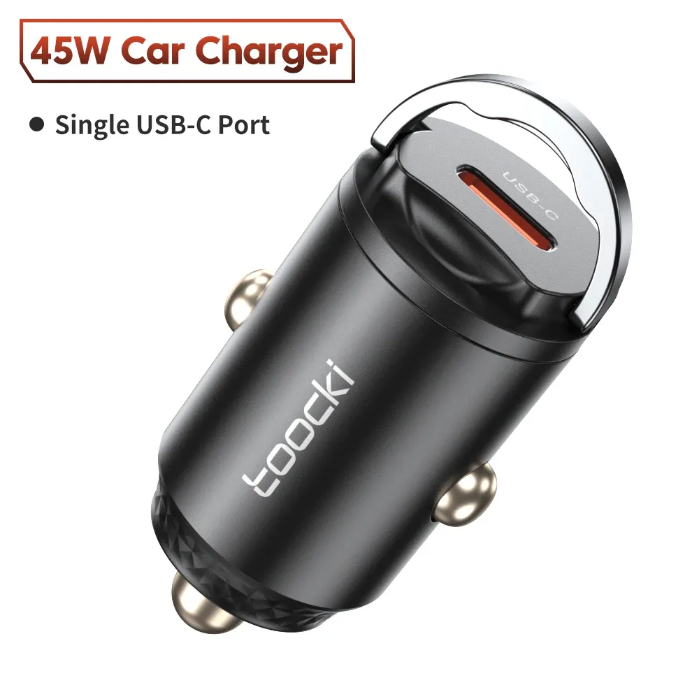 Toocki Chargeur de voiture à charge rapide 45W, PPS, 33W, PD, USB-C, compatible iPhone 15, 14, 13, 12, Samsung S23, S22, Xiaomi, POCO 7