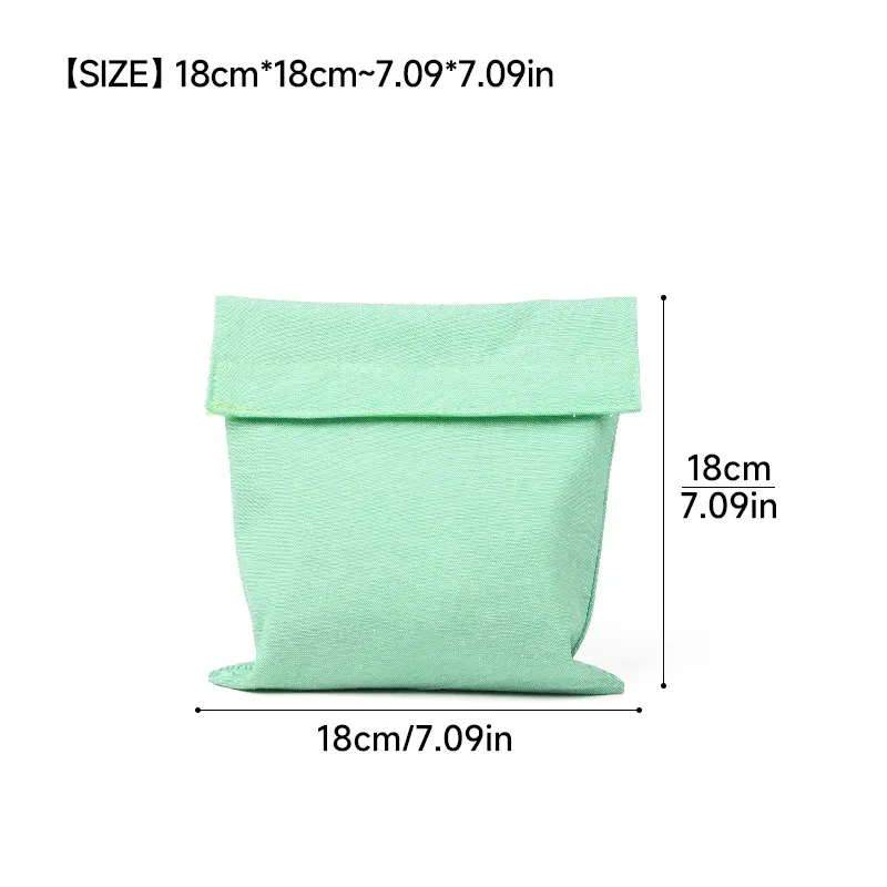 Sac à sandwich réutilisable pour enfants avec doublure en TPU, fermeture Velcro, lavable, imperméable et sans danger pour les aliments 7