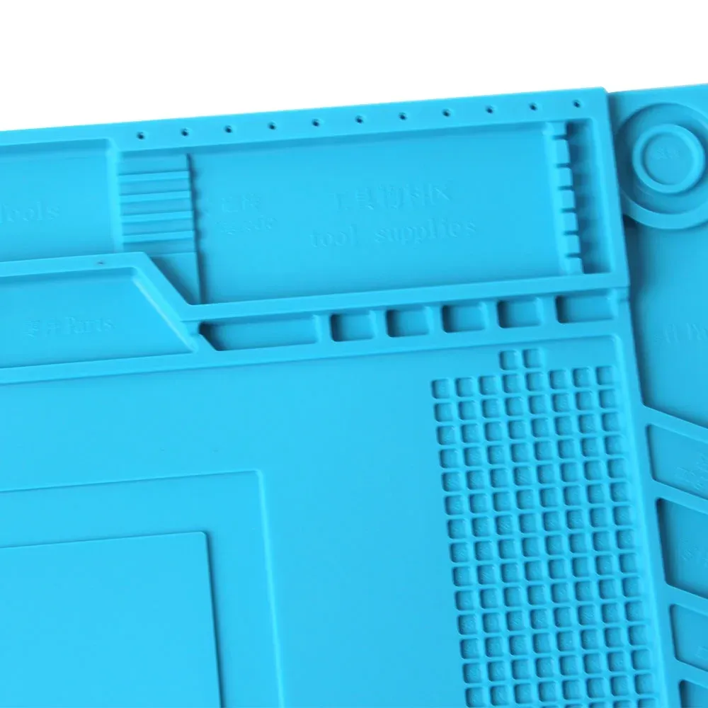Tapis magnétique en silicone résistant à la chaleur pour station de soudage (jusqu'à 500 °C), idéal pour la réparation de téléphones, ordinateurs portables et montres 3