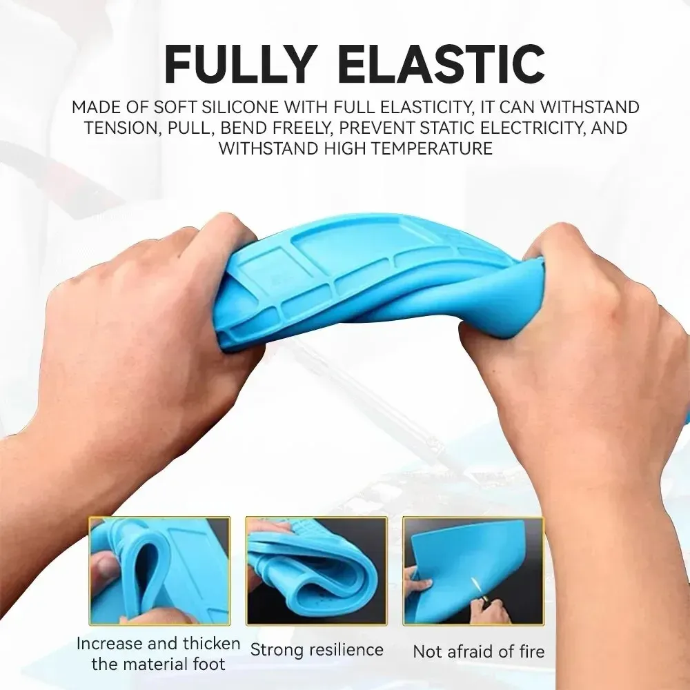 Tapis magnétique en silicone résistant à la chaleur pour station de soudage (jusqu'à 500 °C), idéal pour la réparation de téléphones, ordinateurs portables et montres 5