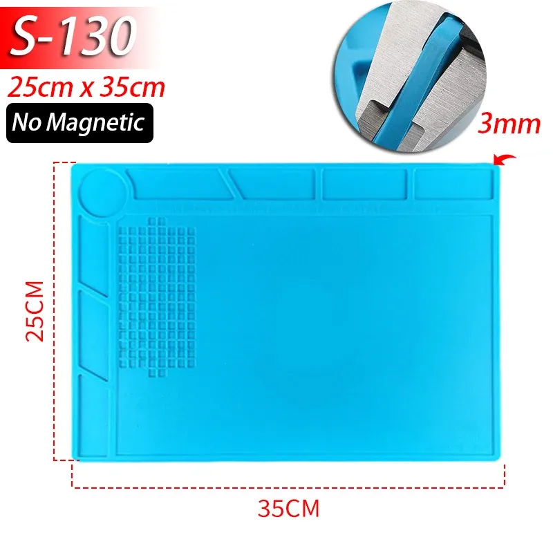 Tapis magnétique en silicone résistant à la chaleur pour station de soudage (jusqu'à 500 °C), idéal pour la réparation de téléphones, ordinateurs portables et montres 7