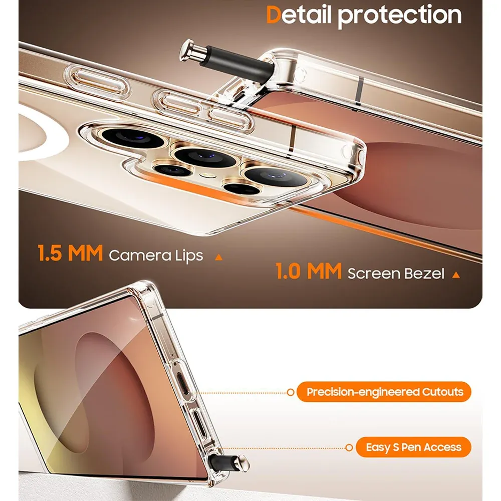 Coque MagSafe transparente avec accessoires